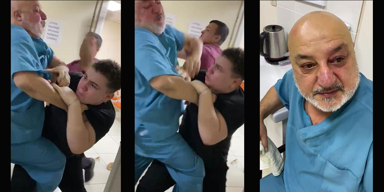 İzmir’de doktora saldırı kamerada