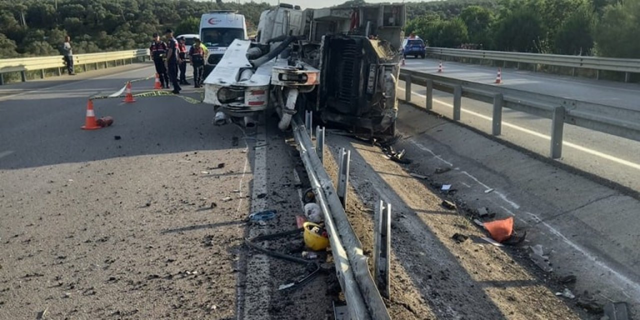 Balıkesir’de Beton Mikseri Devrildi: 1 Ölü, 1 Yaralı