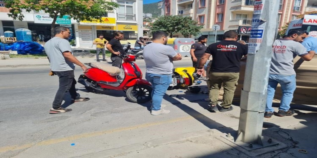 Milas’ta Motosikletler Çarpıştı: 1 Yaralı