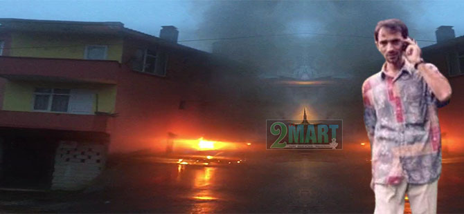 Rize’de Yanan Aracın İçerisinde Hayatını Kaybetti 