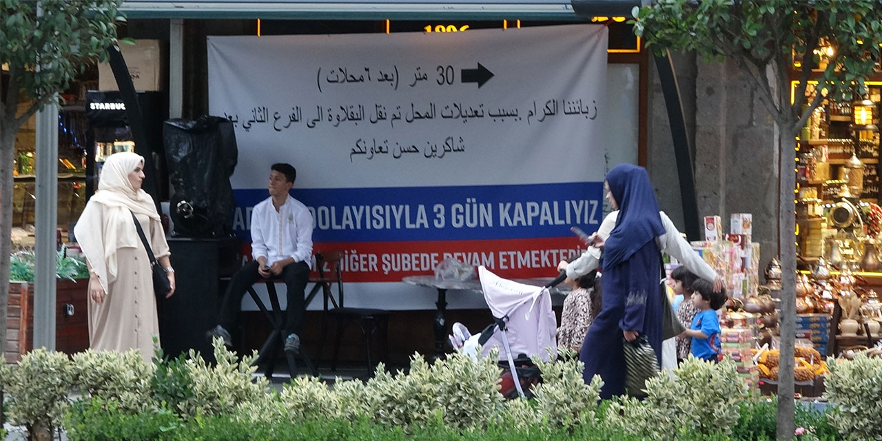 Trabzon'da 'fahiş fiyat' mührüne 'tadilattayız' afişli kamuflaj