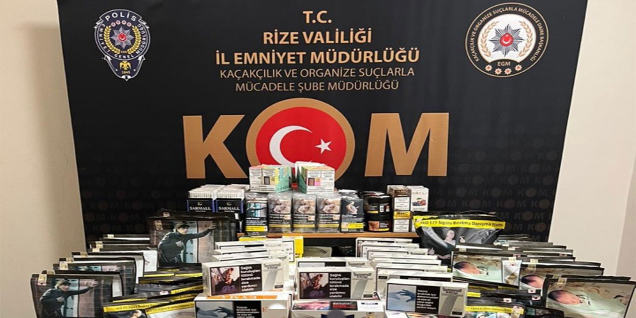 Rize’de Kaçak Sigara Operasyonu