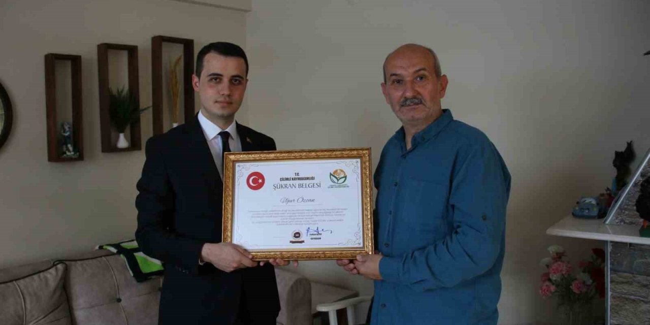 Şehit Ailesine Şükran Belgesi