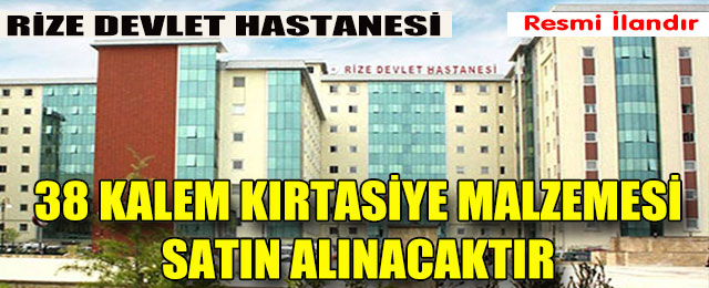 38 Kalem Kırtasiye Malzemesi Satın Alınacak