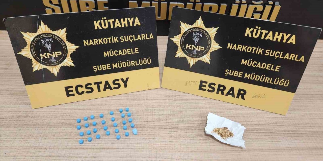 Kütahya’da Bir Şahsın Üzerinde Uyuşturucu Ele Geçirildi