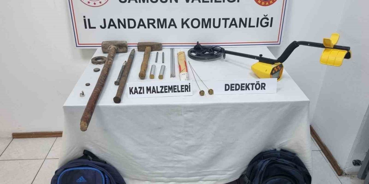 Samsun’da Defineciler Suçüstü Yakalandı