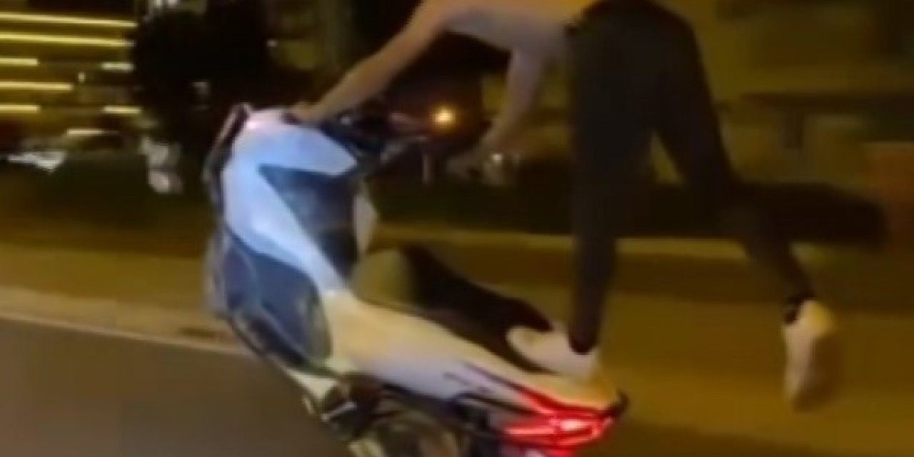 Trafikte Motosiklet Üzerinde Akrobatik Hareketler Cezasız Kalmadı