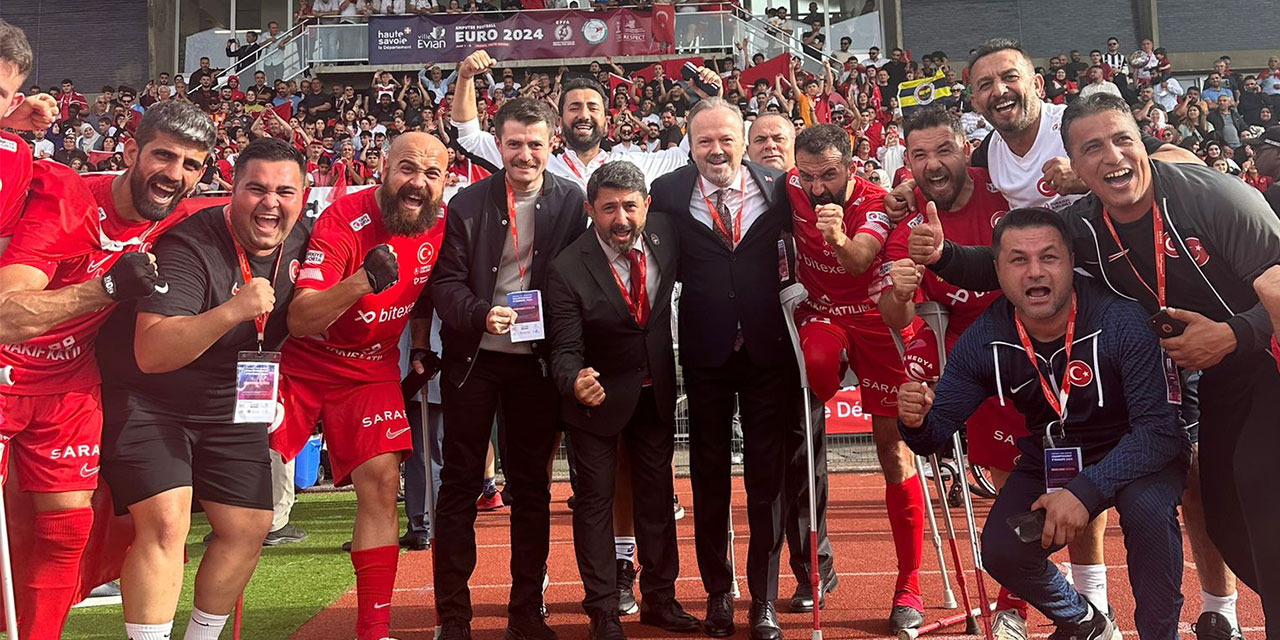 Ampute Milli Futbol Takımı, üst üste 3. kez Avrupa Şampiyonu oldu