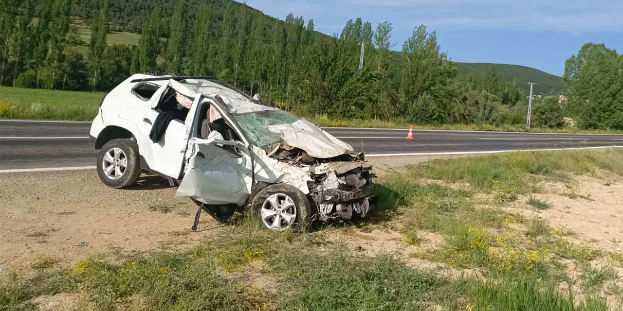 Gümüşhane'de otomobilin devrildiği kazada 5 kişi yaralandı