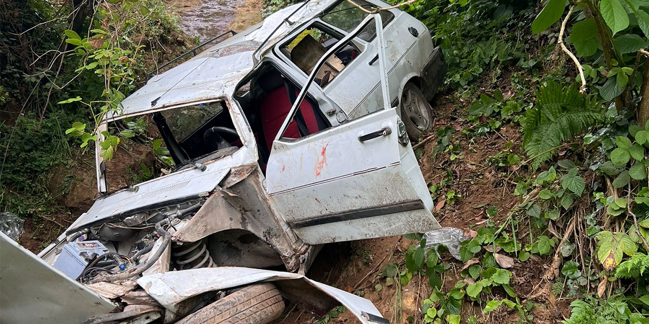 Ordu'da uçuruma yuvarlanan otomobildeki 5 kişi yaralandı