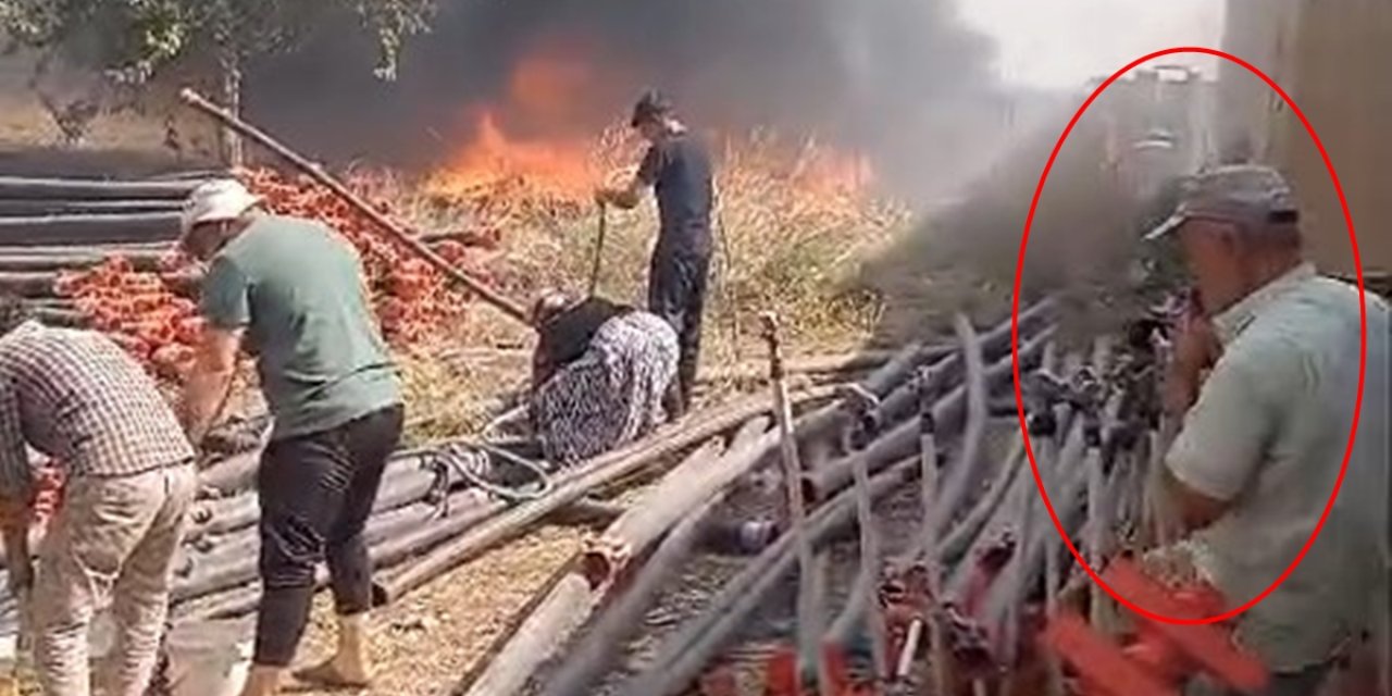 Yangına, Ağzında Sigara İle Müdahale Etti