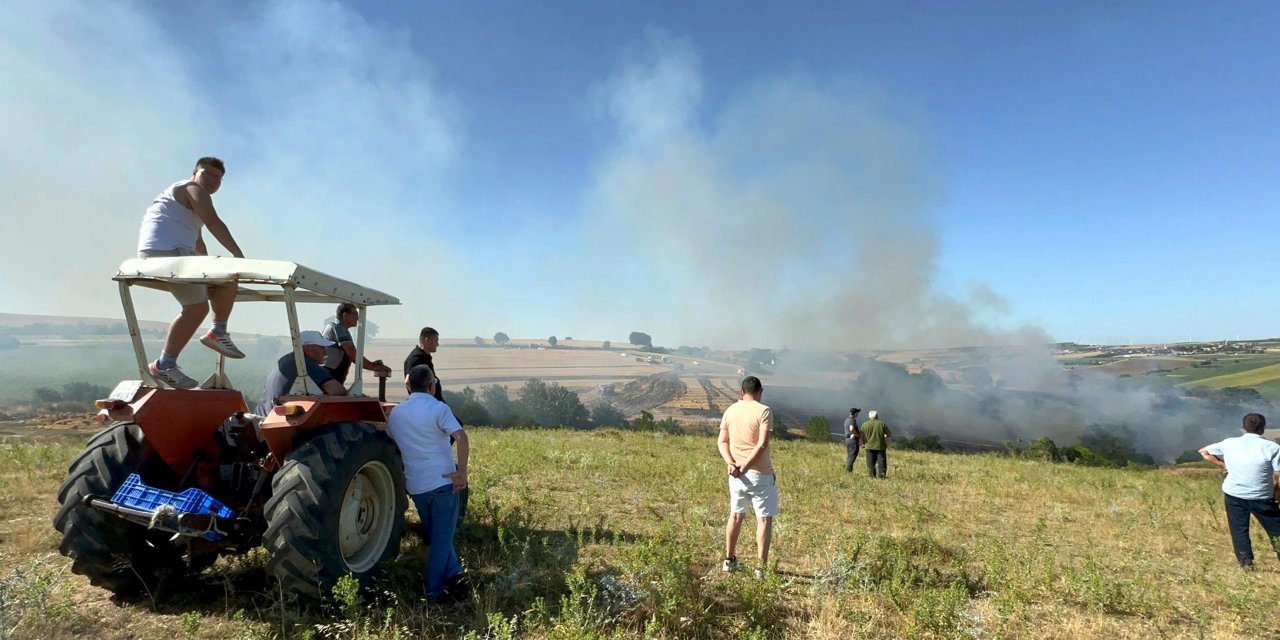 Tekirdağ'da Yangında 200 Dekar Tarım Alanı Zarar Gördü