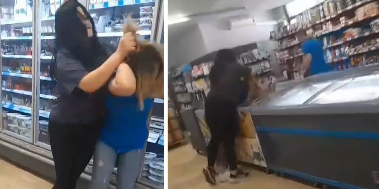 Kadın Müşteriden Kadın Market Çalışanına Dayak Kamerada