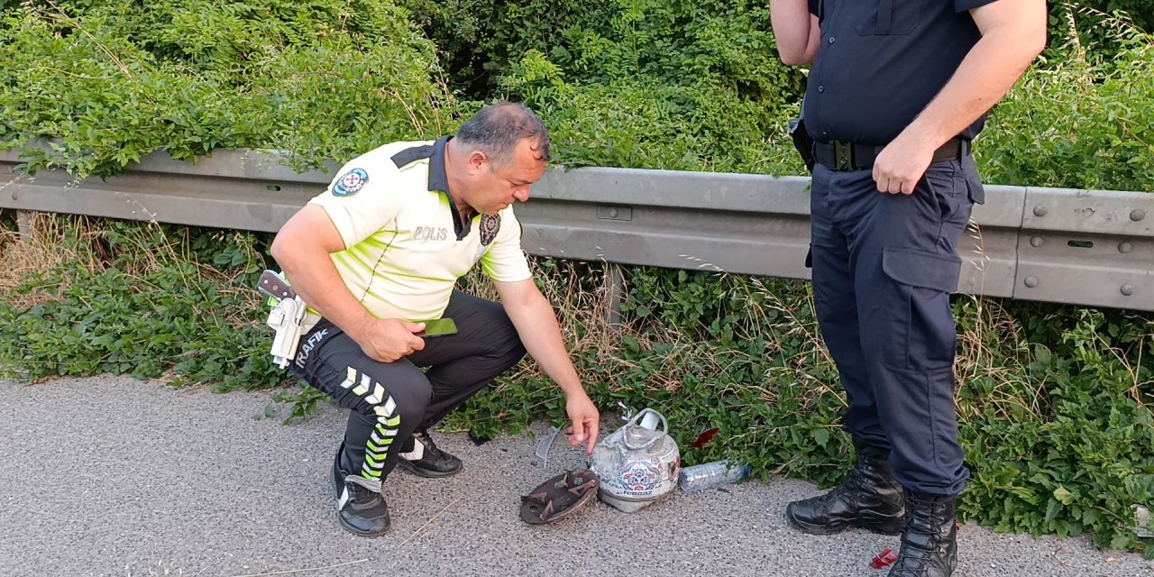 Otoyola Düşen Piknik Tüpü Kazaya Neden Oldu; 1 Ölü, 3 Yaralı