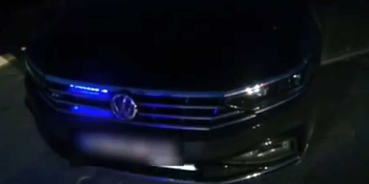 Edirne'de 'Çakarlı' Otomobilin Sürücüsüne 6 Bin 439 Lira Ceza