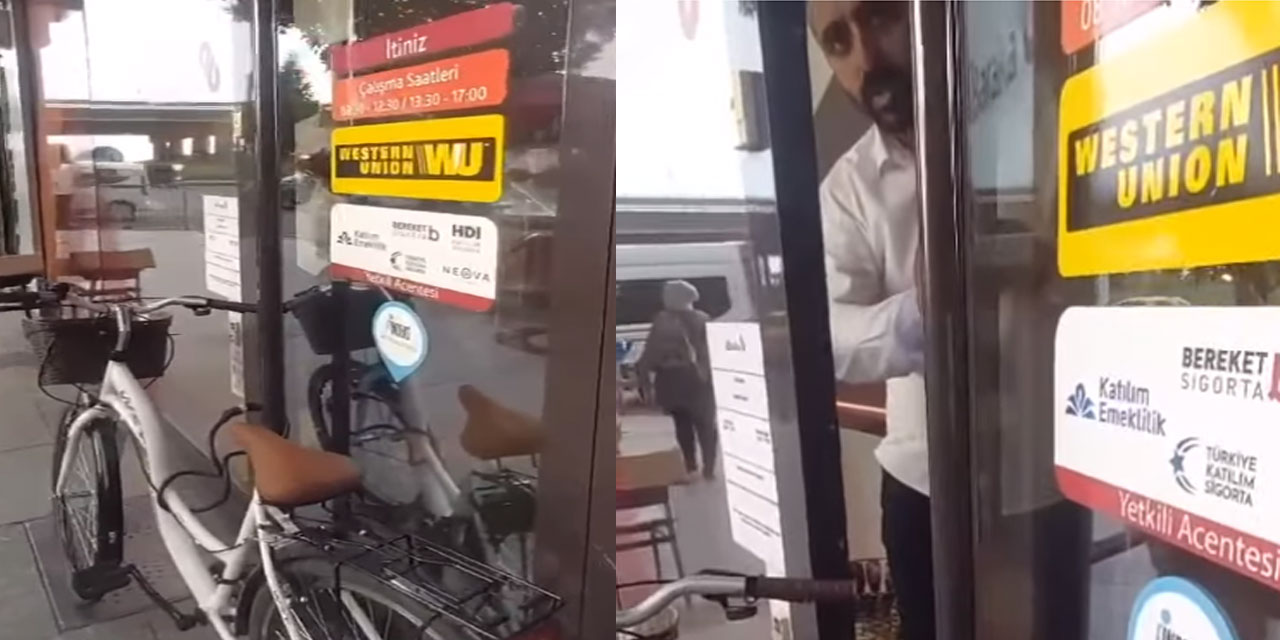 Rize'de Bisiklet Hırsızlığı Korkusuyla Bankada Çalışanlar Mahsur Kaldı