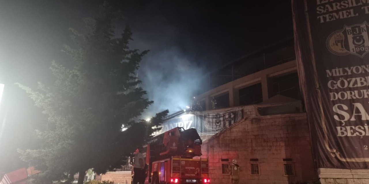 İstanbul- Beşiktaş Tüpraş Stadyumu'nda Yangın