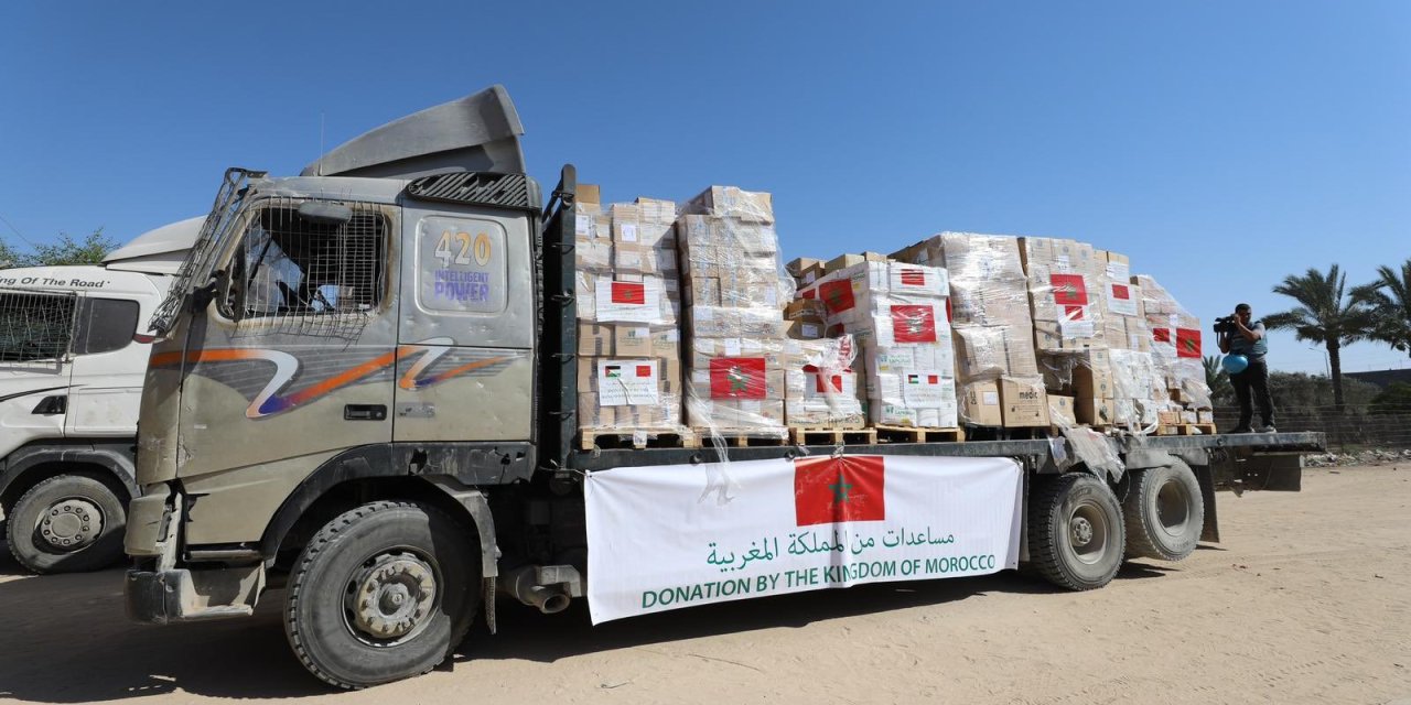 Filistin Kızılayı: Fas’tan Gelen 6 Kamyon Dolusu Yardım Gazze’ye Ulaştı