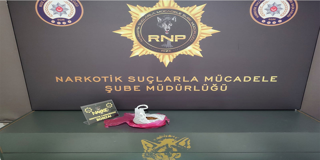 Rize’de şok uygulamada uyuşturucu yakalandı 1 kişi tutuklandı