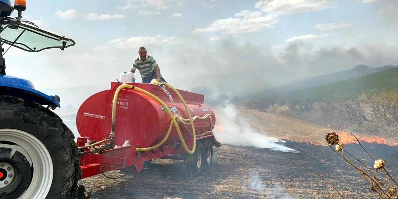Tekirdağ'da 300 Dekarı Buğday Ekili 600 Dekar Tarım Alanı Zarar Gördü