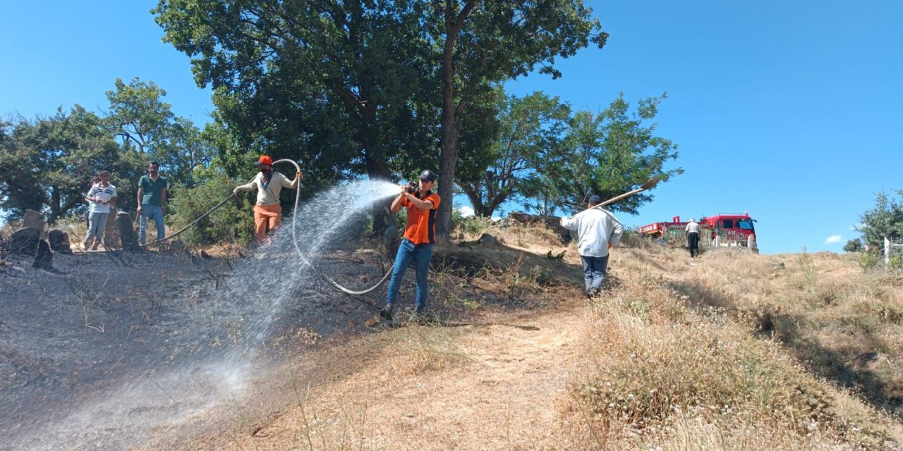 Bingöl’de Çıkan Örtü Yangını, Ormana Sıçramadan Söndürüldü
