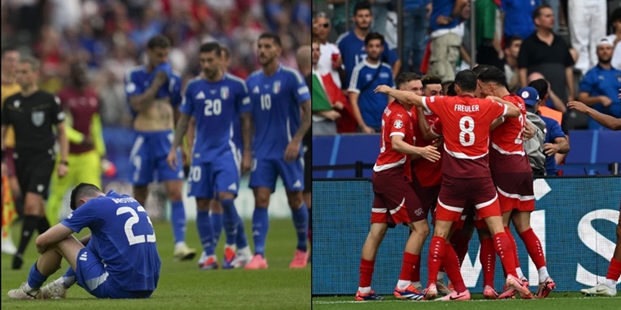 EURO 2024'te ilk çeyrek finalist İsviçre oldu, son şampiyon İtalya havlu attı