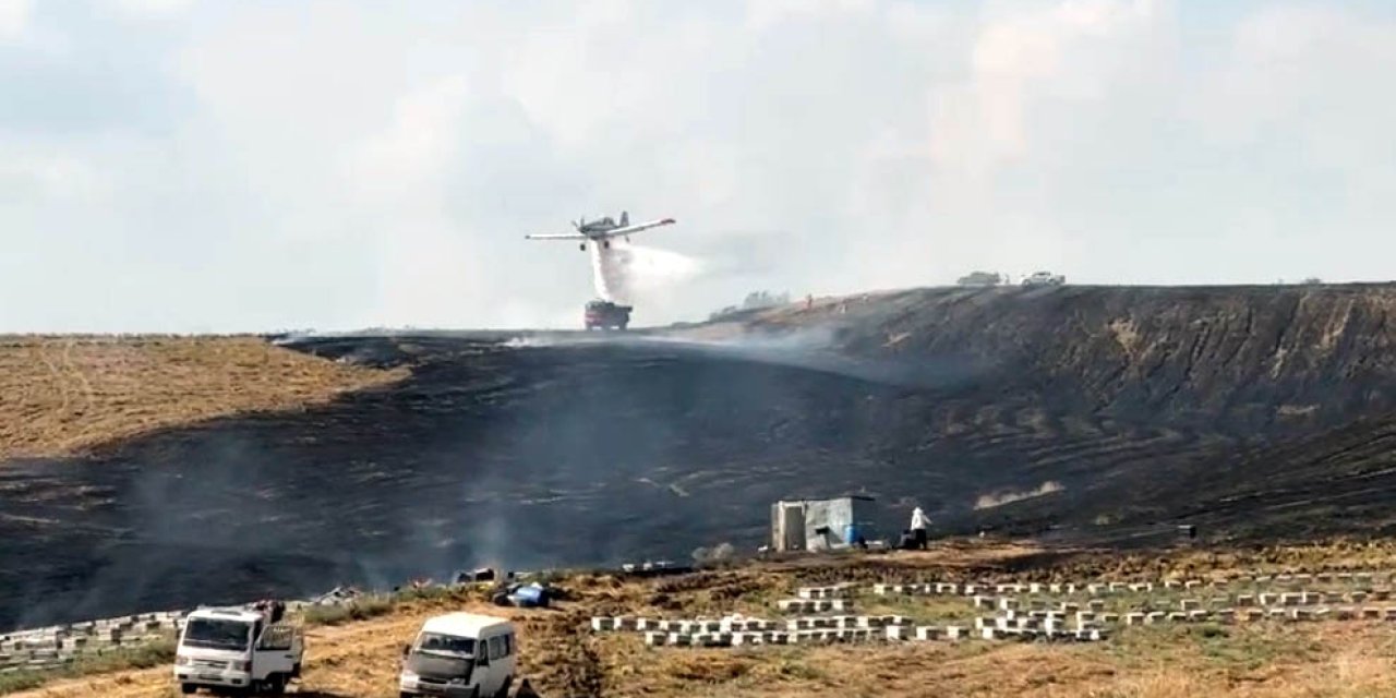 Anız Yangını Arı Kovanlarına Zarar Verdi