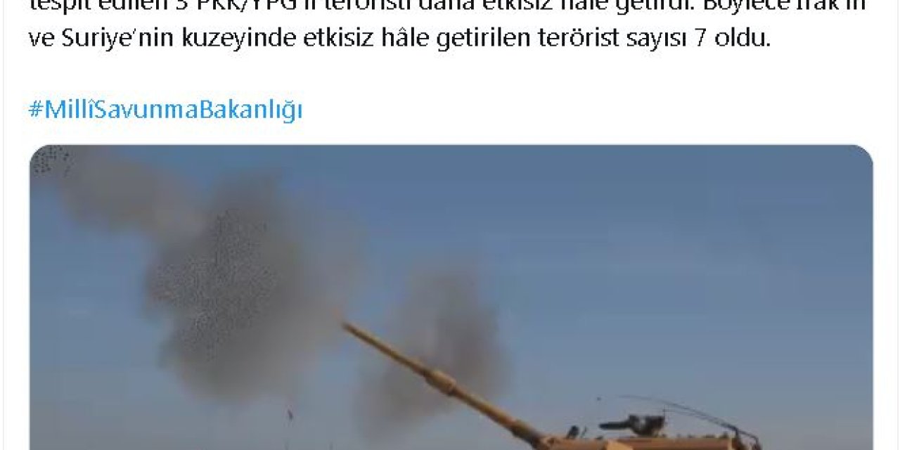 Msb: Fırat Kalkanı Bölgesinde 3 Terörist Etkisiz Hale Getirildi