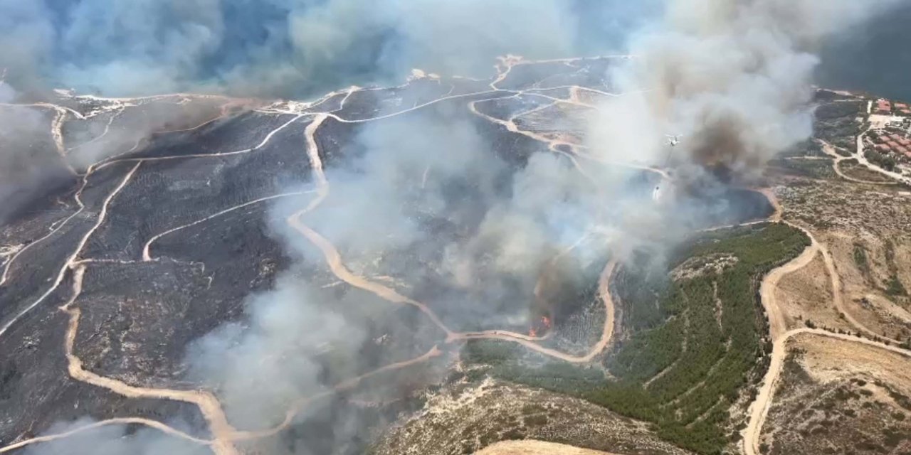 Çeşme'de orman yangını; 3 kişi hayatını kaybetti