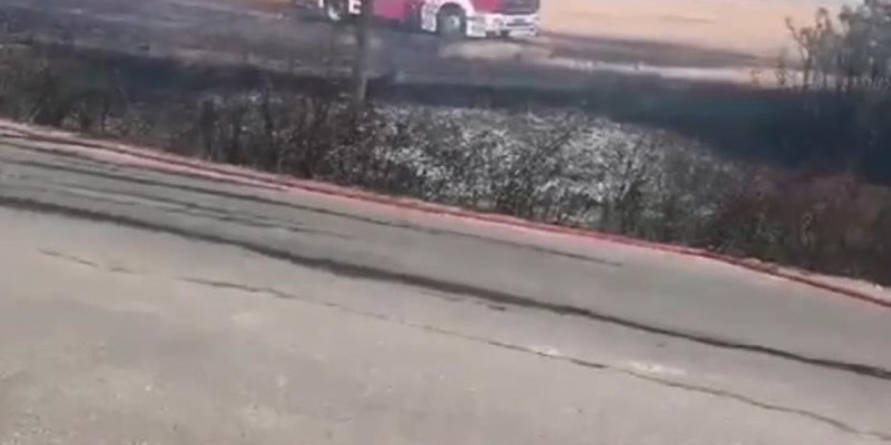 İstanbul - Silivri'de Otluk Alanda Yangın