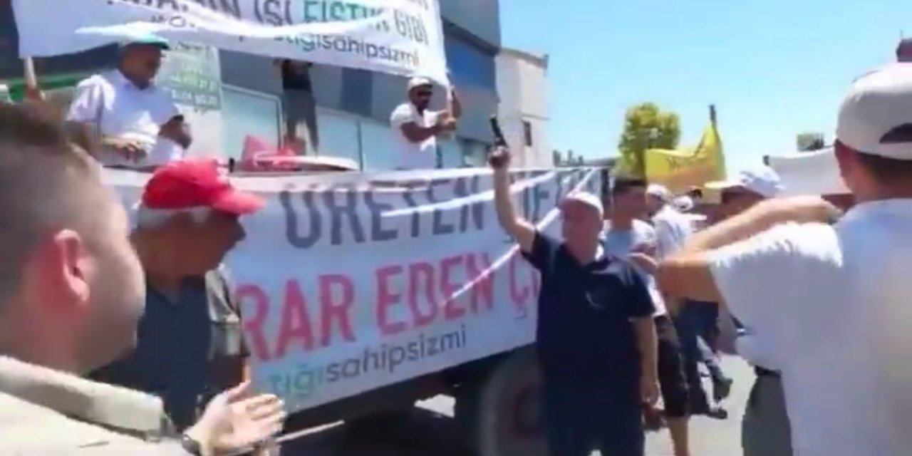 Antep Fıstığı Üreticilerinden 'Düşük Fiyat' Eylemi; Havaya Ateş Açtı (2)