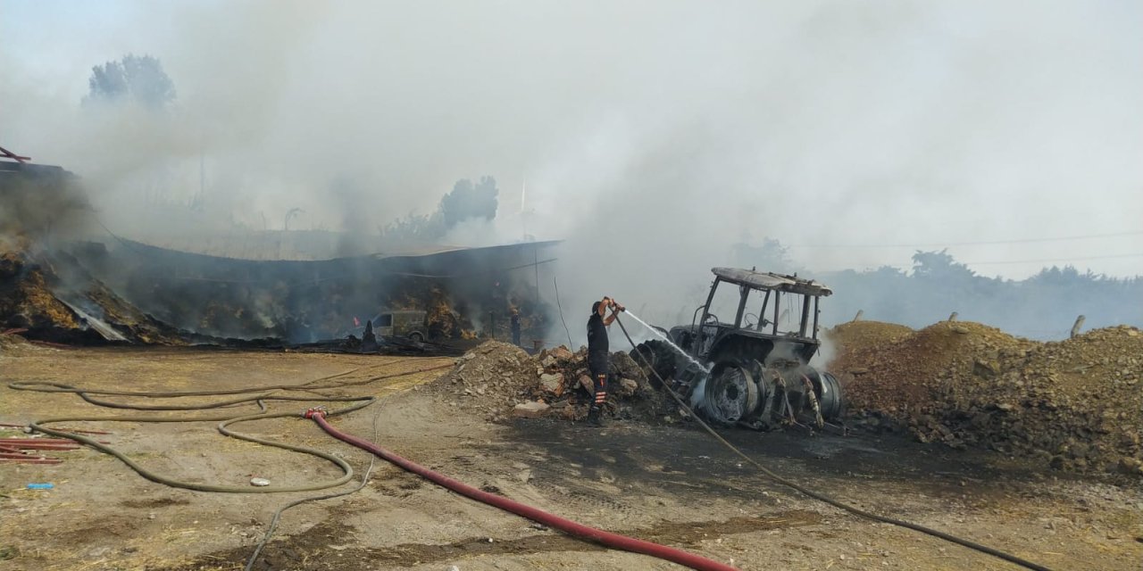 İstanbul-silivri'de Samanlıkta Çıkan Yangın Ahıra Sıçradı