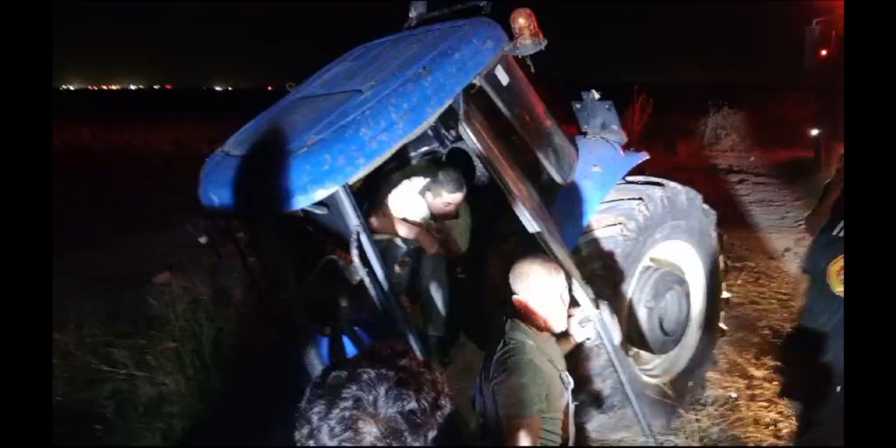 Şırnak’ta Sulama Kanalına Devrilen Traktörün Sürücüsü Yaralandı