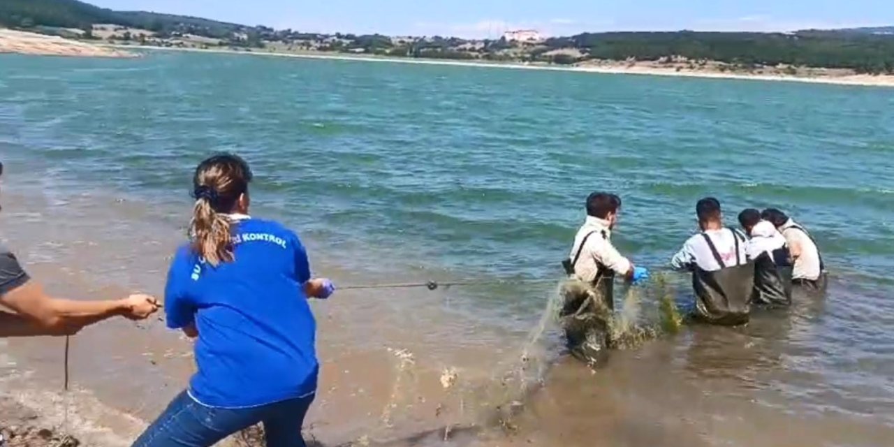 Bolu 2 Yıl Sonra Av Yasağı Gevşetildi; Gölden Metrelerce Ağ Çıkarıldı
