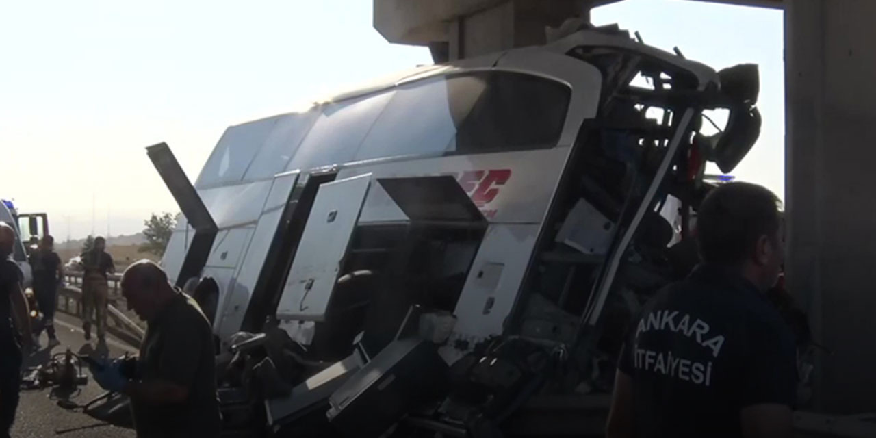 Polatlı’da otobüs köprüye saplandı: 9 ölü, 26 yaralı