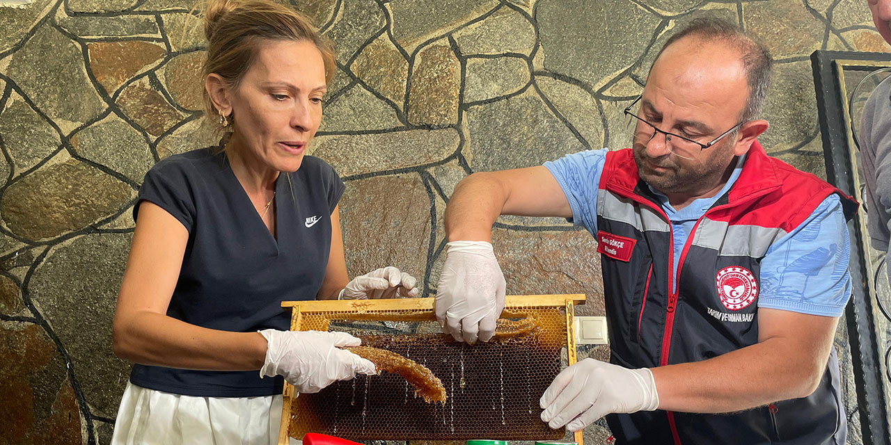 Dünyaca ünlü Anzer balının üretimi için mühürlenen peteklerden numune alındı