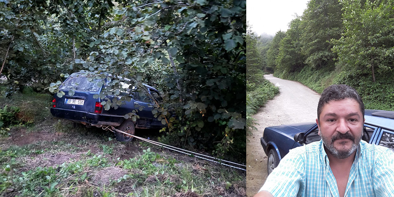 Giresun'da fındık bahçesine yuvarlanan otomobilin sürücüsü öldü