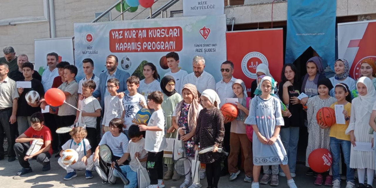 Rize'de de 2024 Yılı Yaz Kur’an Kursları sona erdi