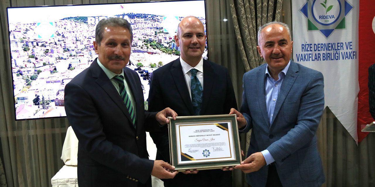 Rize Belediye Başkanı Metin, Yeniden RİDEVA Mütevelli Heyet Başkanı Seçildi