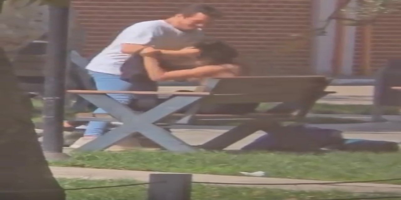 Tartıştığı sevgilisinin boğazını sıkıp, defalarca yumrukladı; o anlar kamerada