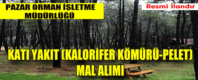 Katı Yakıt ( Kalorifer Kömürü-Pelet ) mal alımı