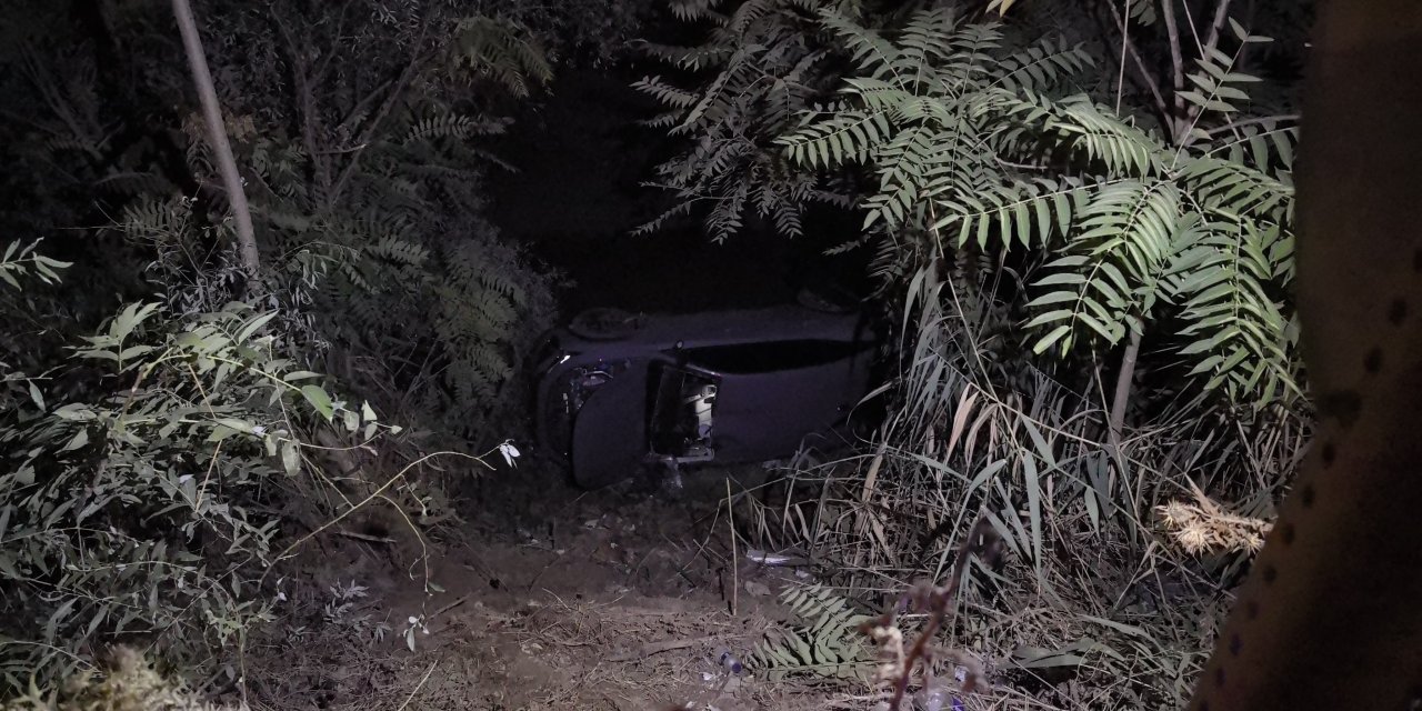 Bursa'da, Dere Yatağına Devrilen Otomobilin Sürücüsü Yaralandı