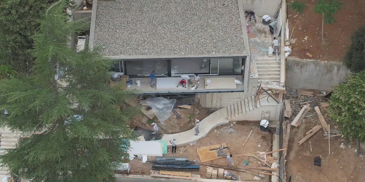 İstanbul- Vaniköy'deki Kaçak Yapıların Yıkımı Başladı / Havadan Görüntülerle