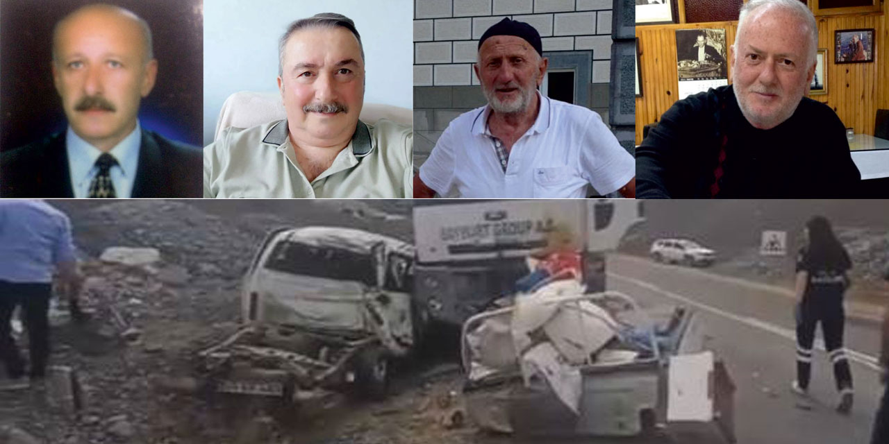 Rize Plakalı Araç Kaza Yaptı 3 Ölü, 1'i Ağır 2 Yaralı