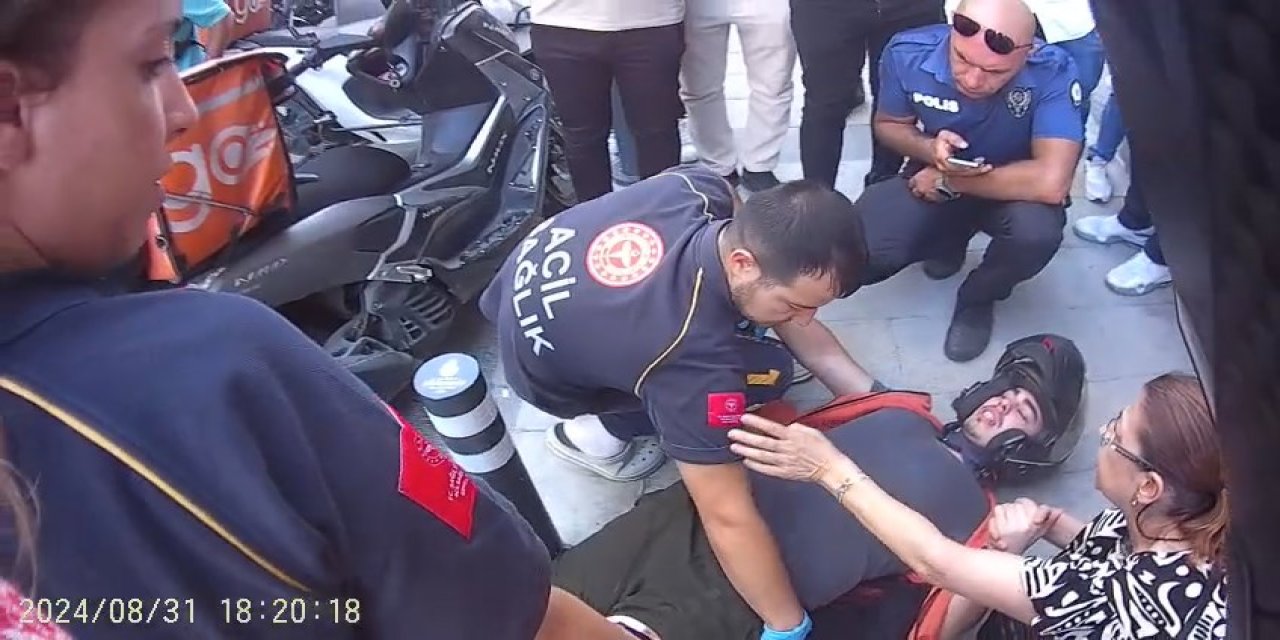 İstanbul- Avcılar'da Motokurye Kaza Yaptı; Arkadaşları Seferber Oldu