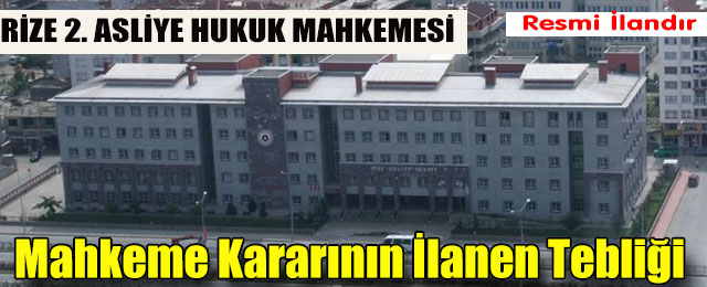 Mahkeme Kararının İlanen Tebliği