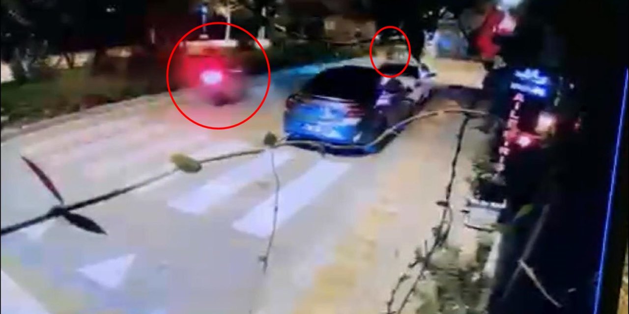 Motosikletin Çarptığı Kadın Yaralandı; Kaza Anı Kamerada