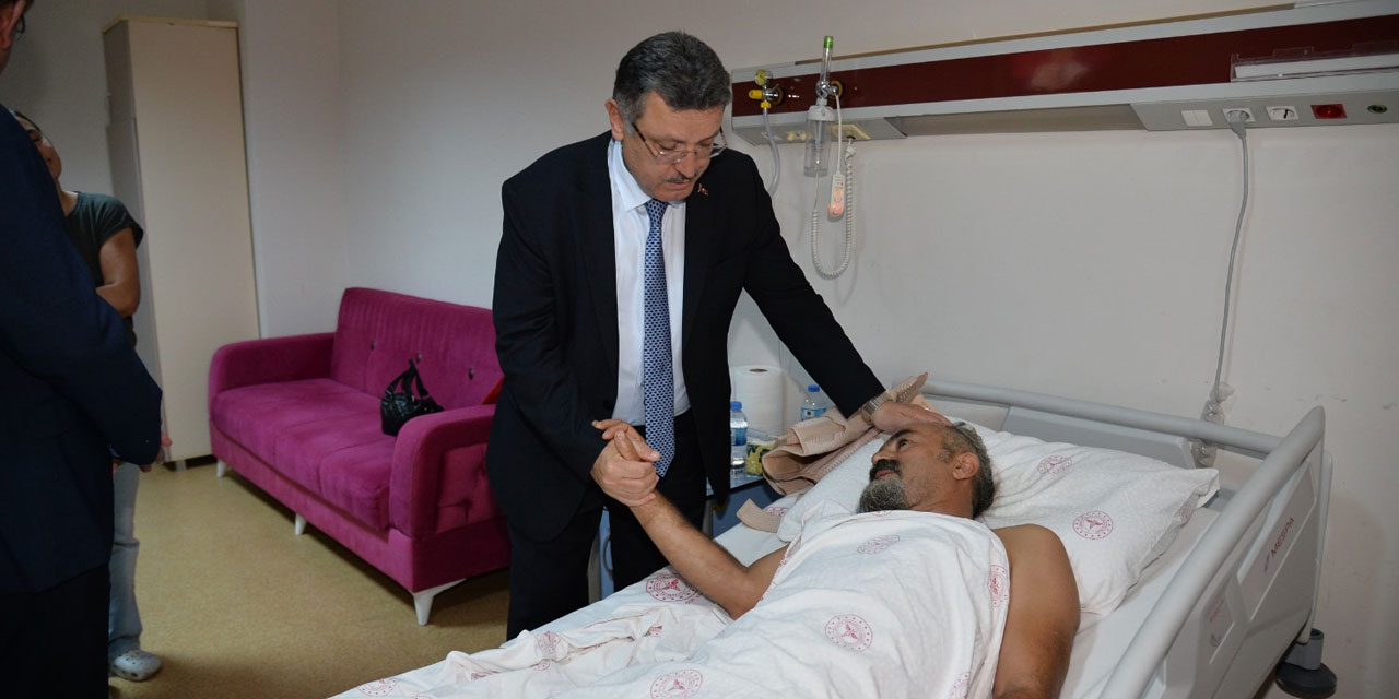 Başkan Genç selde yaralanan TİSKİ çalışanını ziyaret etti