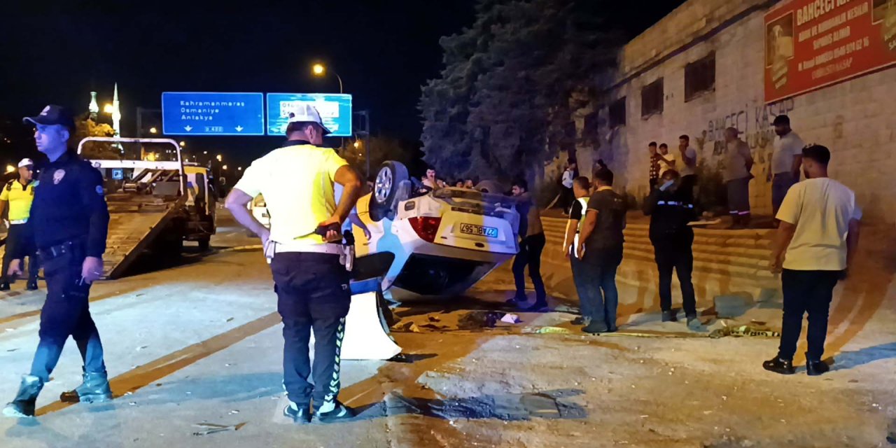 Gaziantep'te Takla Atan Otomobilin Sürücüsü Öldü