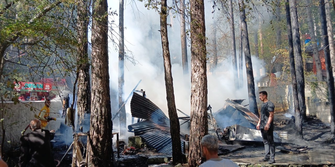 Osmaniye’de Yayla Evi, Yangında Küle Döndü